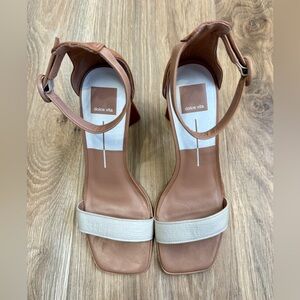 Dolce Vita Two-Tone Block Heel Ankle Strap Sandals Size 10